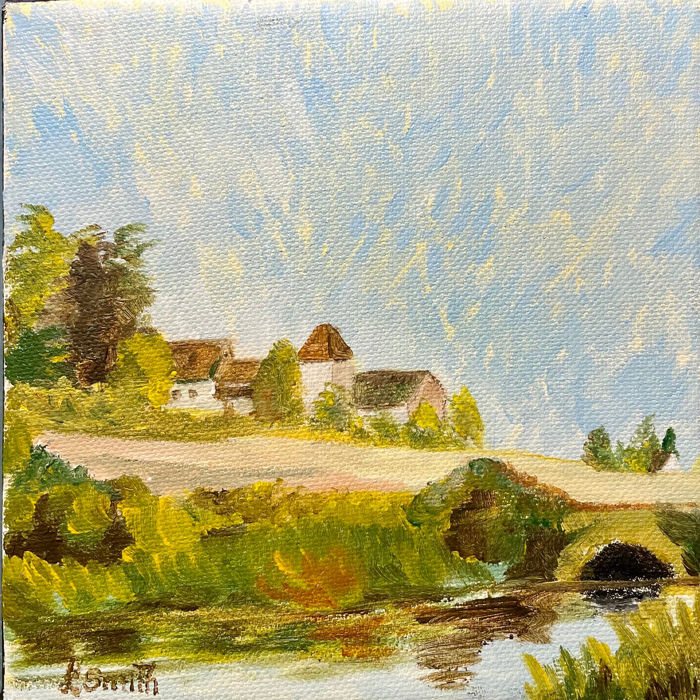 Reproduction of “The Farm at La Groue, Osny” by Paul Gauguin