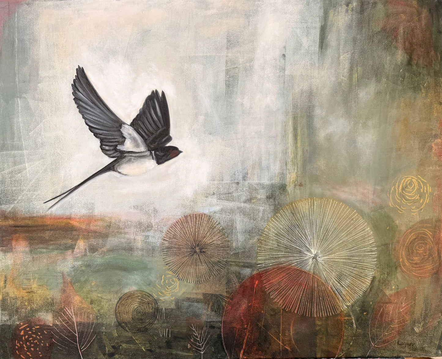 “On My Way” original art