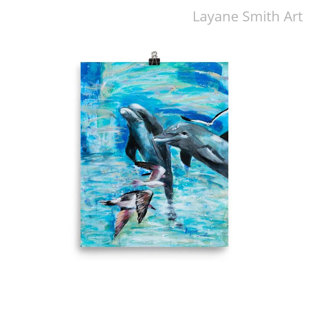 "Dolphins Can Fly " Print